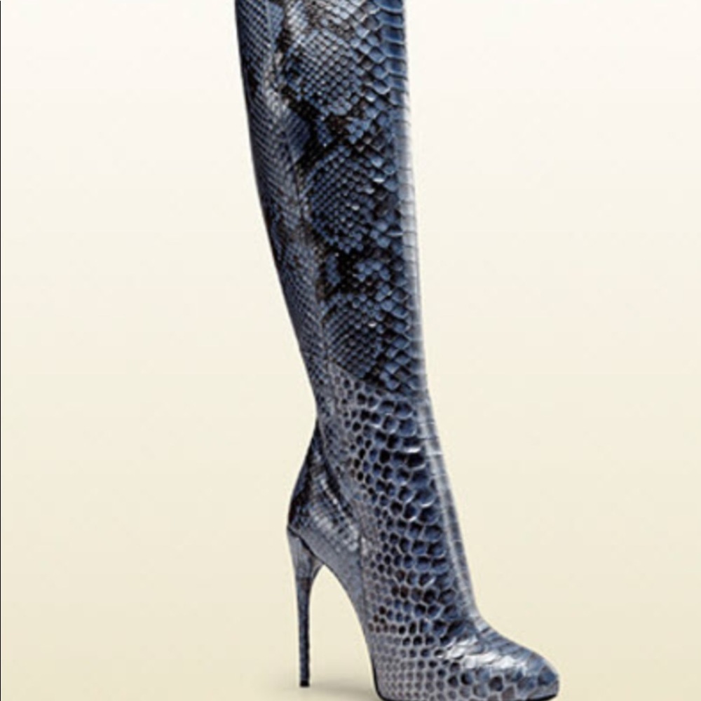 Gucci Python Boots - BLUE super RARE size 41